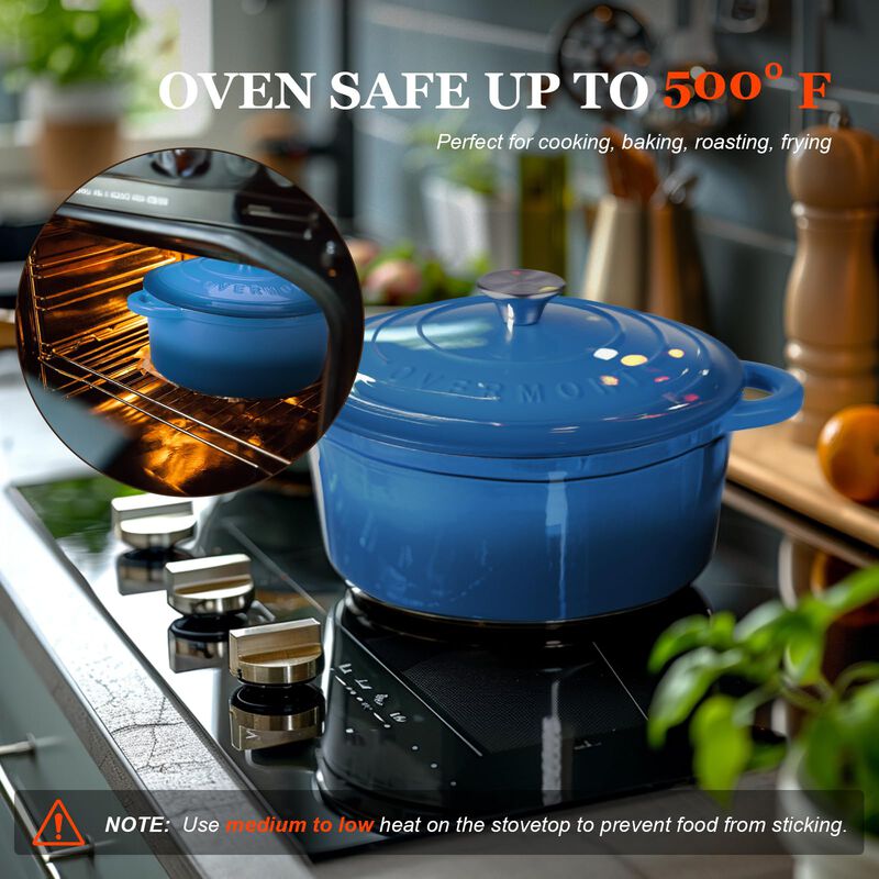 Cazuela Overmont 4.5 Qt Hierro Fundido Esmaltad... image number null