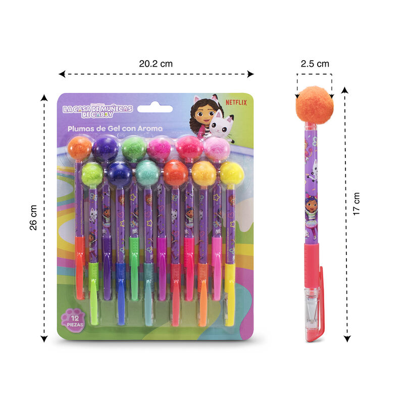 Set De 12 Plumas De Gel Con Aroma, Colores Surt... image number null