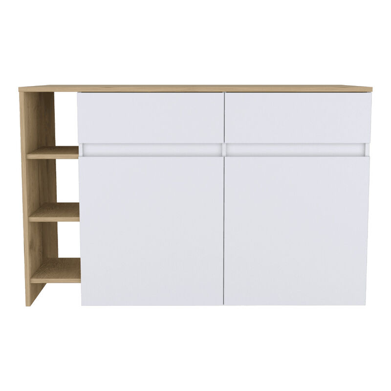 Barra De Cocina Polux Blanco Y Beige Virtual Mu... image number null