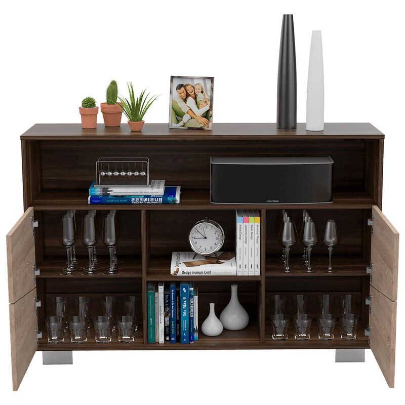 Mesa Auxiliar Recibidor Orus Caoba y Miel Virtu... image number null