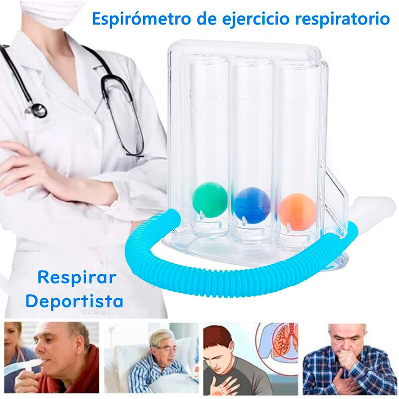 Inspirometro Incentivo de 3 Bolas (Inhalaci&oacute;n)|... image number null