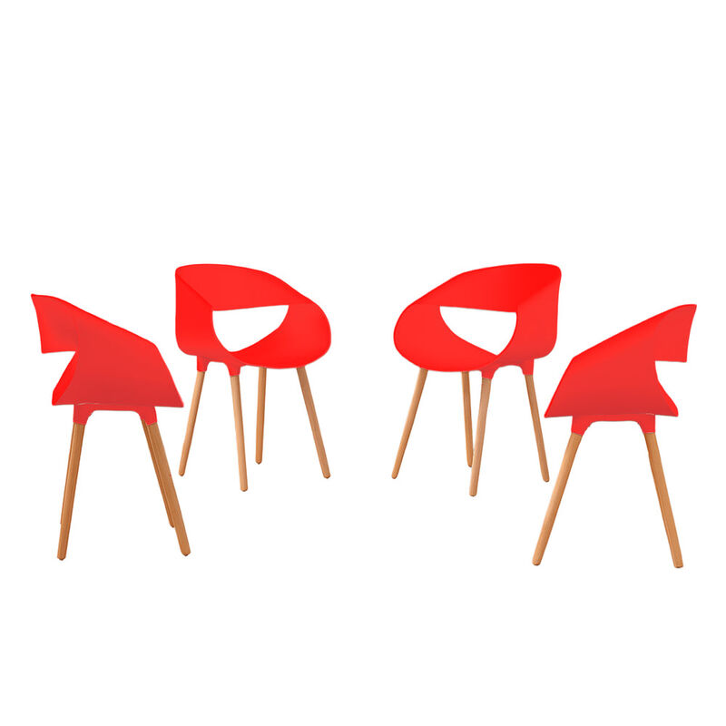 Set de 4 Sillas Tipo Eames Plastic Armchair - C... image number null