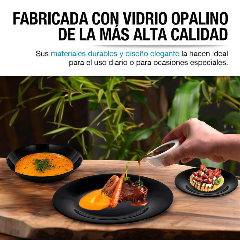 Vajilla de Opal 6 Personas 18 Piezas Platos Ult... image number null