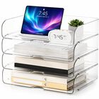 Organizador De Papel Acr&iacute;lico De 4 Niveles Nuogic &ndash; Bandeja Transparente