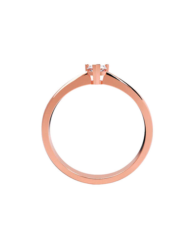 Anillo de Compromiso en Oro Rosa 14K con Circon... image number null