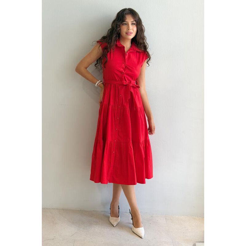 Vestido camisero sin mangas image number null