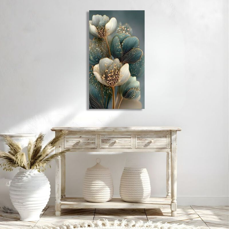 Cuadro Decorativo Bot&aacute;nica 60x80cm Jade Y Oro image number null