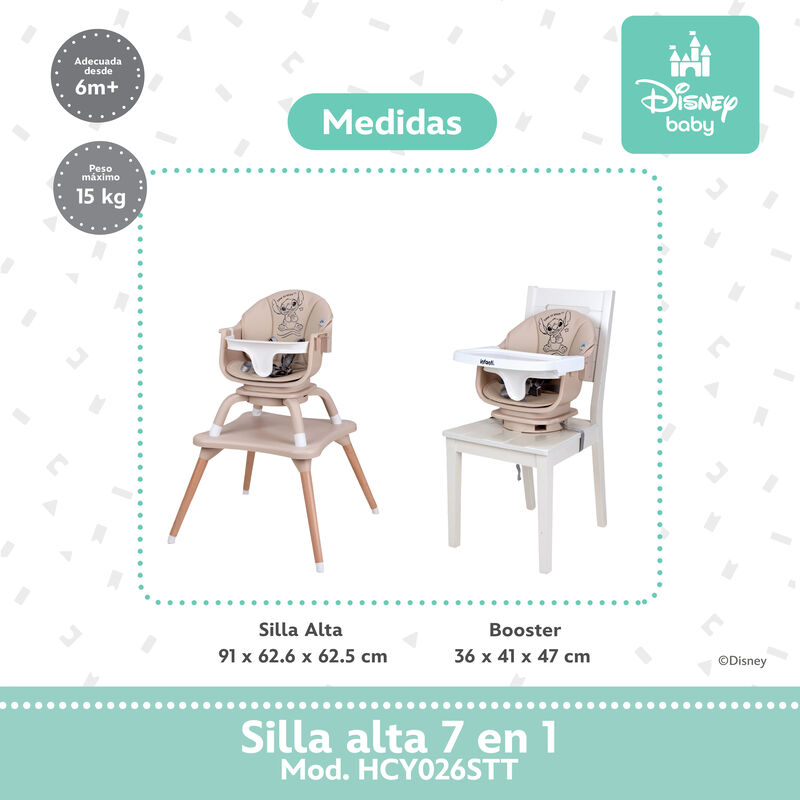 Silla alta periquera para beb&eacute;s con giro 360&deg; a... image number null