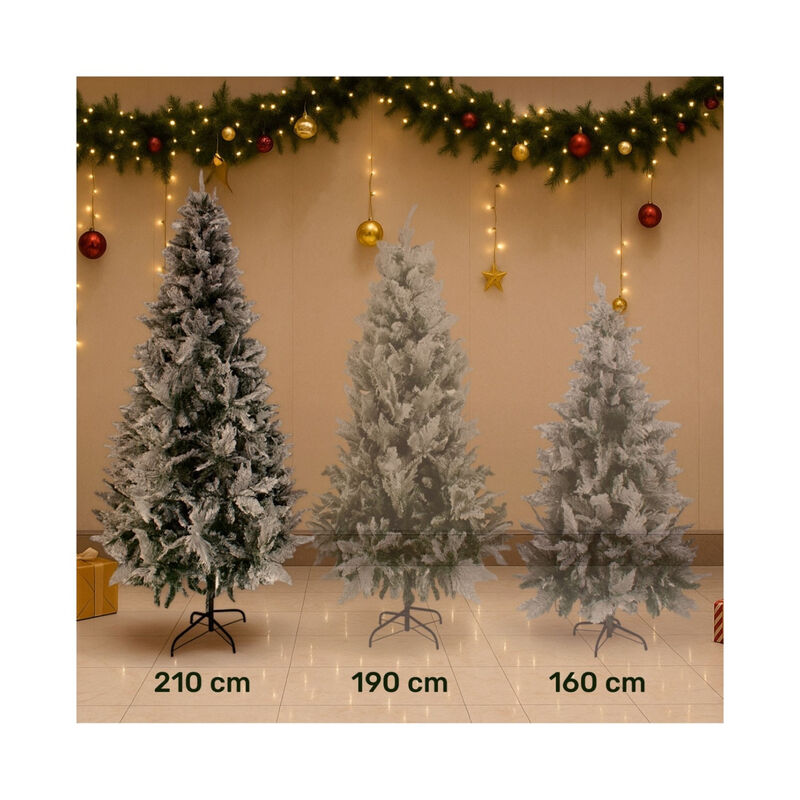 Arbol Navidad Nevado Premium 2.10m Pino Navide&ntilde;... image number null