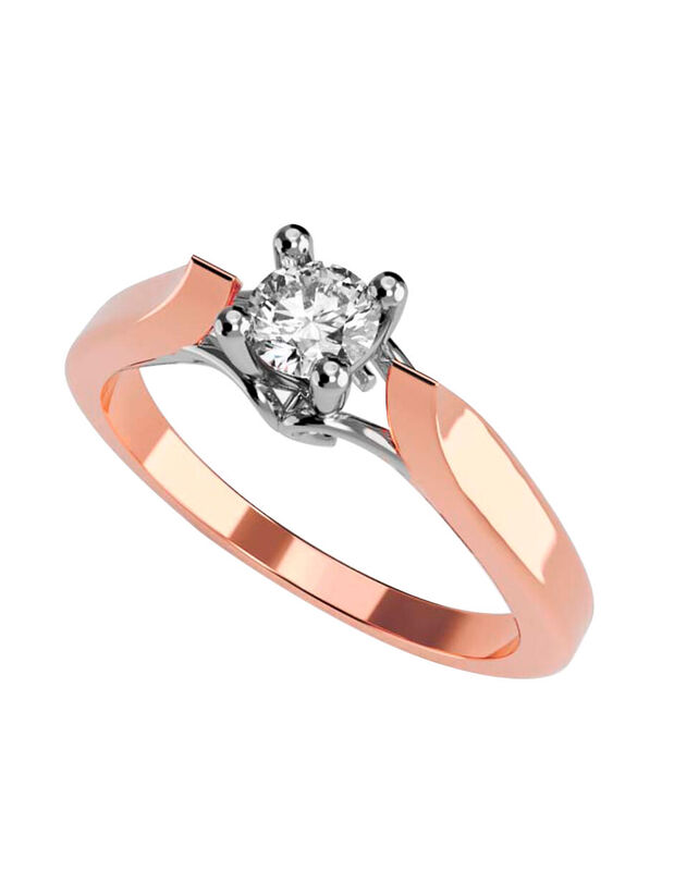 Anillo de Compromiso de 14K con Diamante de Lab... image number null