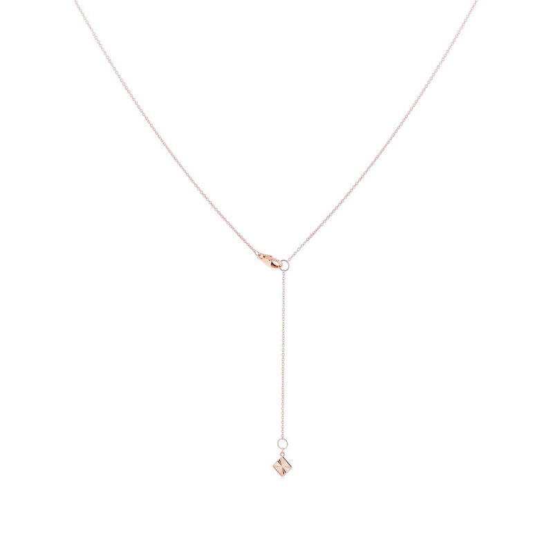 Gargantilla De Oro Rosa Con Platinado 14K Con F... image number null