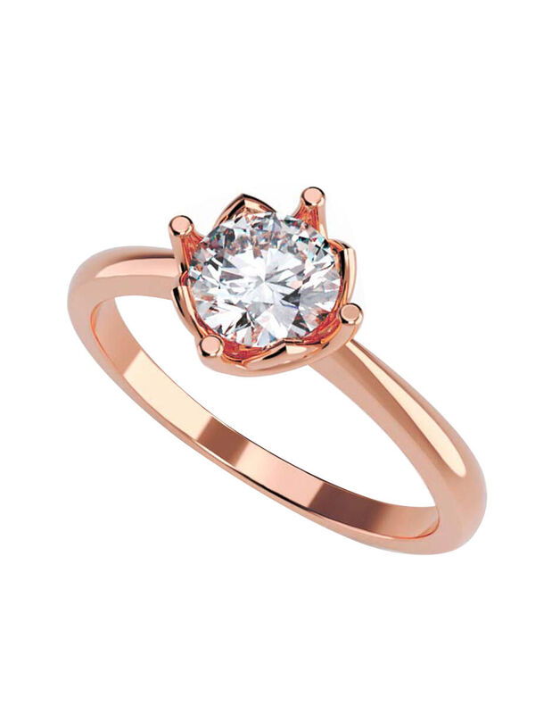 Anillo de Compromiso de 14K con Diamante de Lab... image number null