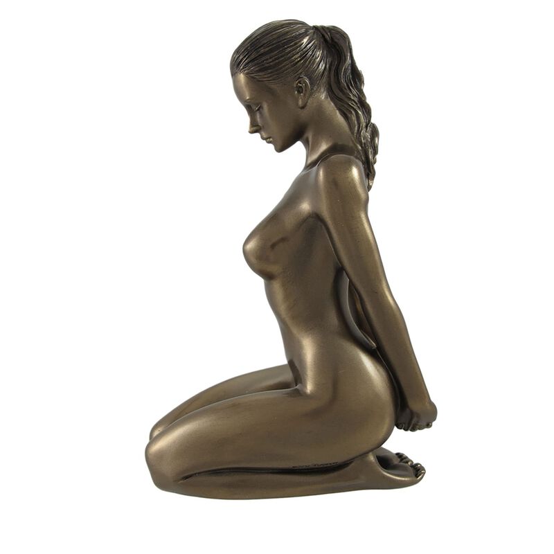 Escultura Us 15 cm Mujer Desnuda Color Bronce image number null