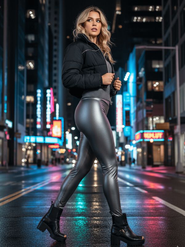 Set de 2 Leggins Moda Elegante LIC-074-PX2 Gris... image number null