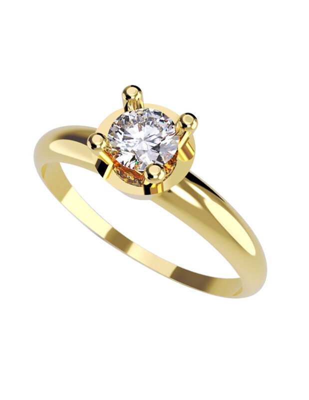 Anillo de Compromiso de 14K con Diamante de Lab... image number null