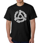 Camiseta Word Art Para Hombre - Adaptador de Disco 45 - Negro