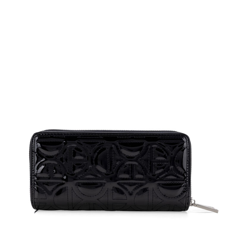 Cartera Cierre Doble Grande Look Glossy Color N... image number null
