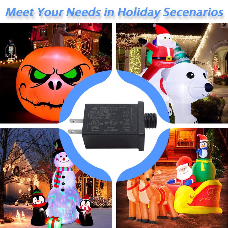 Adaptador Inflable Navide&ntilde;o De Repuesto, 12 V, ... image number null