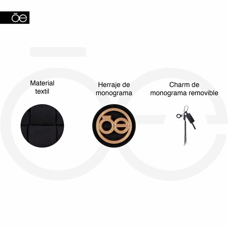 Bolsa Tote Mediana Con Charm Decorativo Color O... image number null