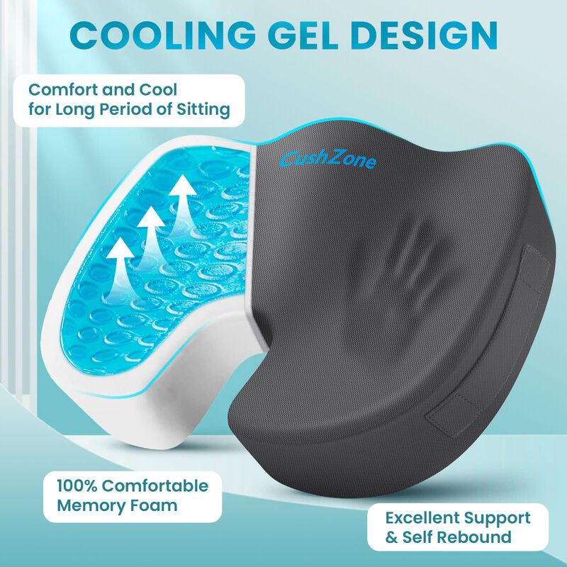 Coj&iacute;n De Asiento Cushzone Gel Para Silla De Ofi... image number null