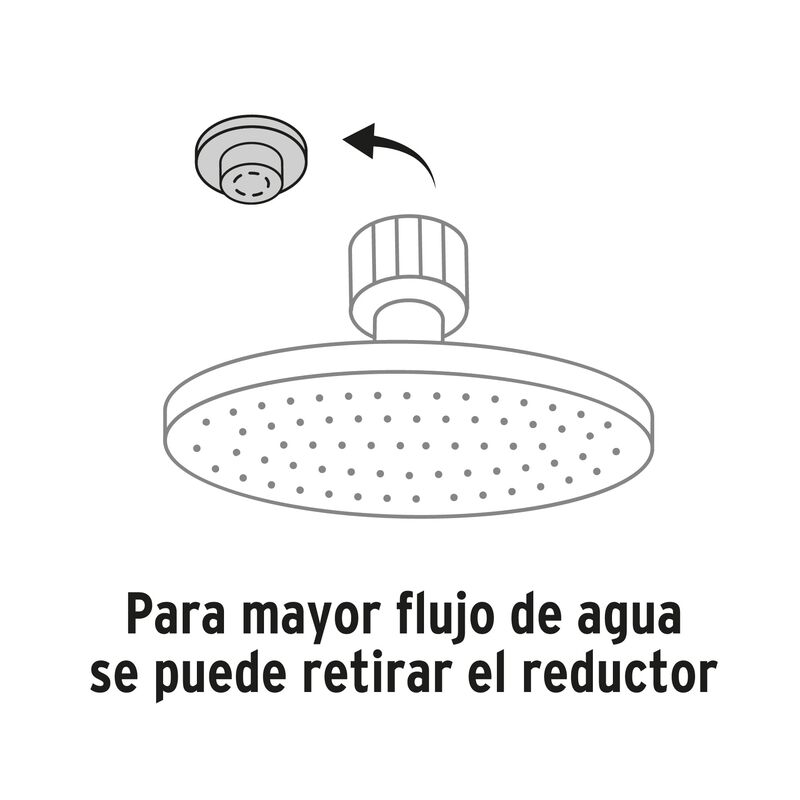 Regadera Cromo 6' Plato Redondo con Brazo Foset... image number null