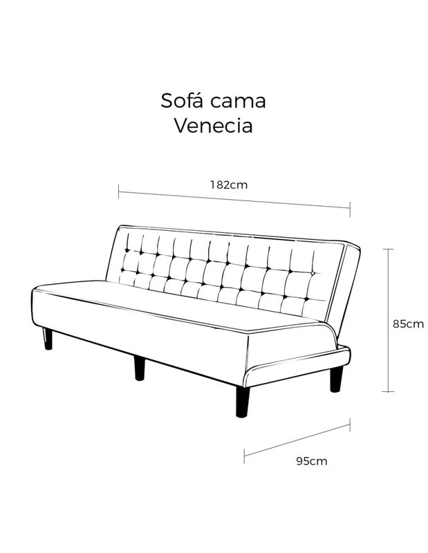 Sofá Cama Matrimonial 3 Posiciones Modelo Venec... image number null