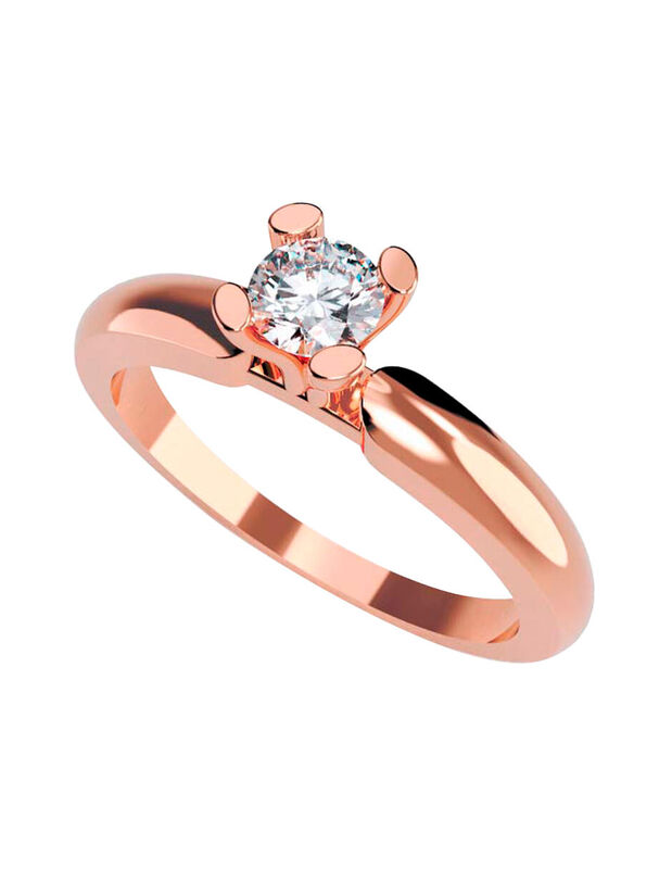 Anillo de Compromiso de 14K con Circonia Talla ... image number null