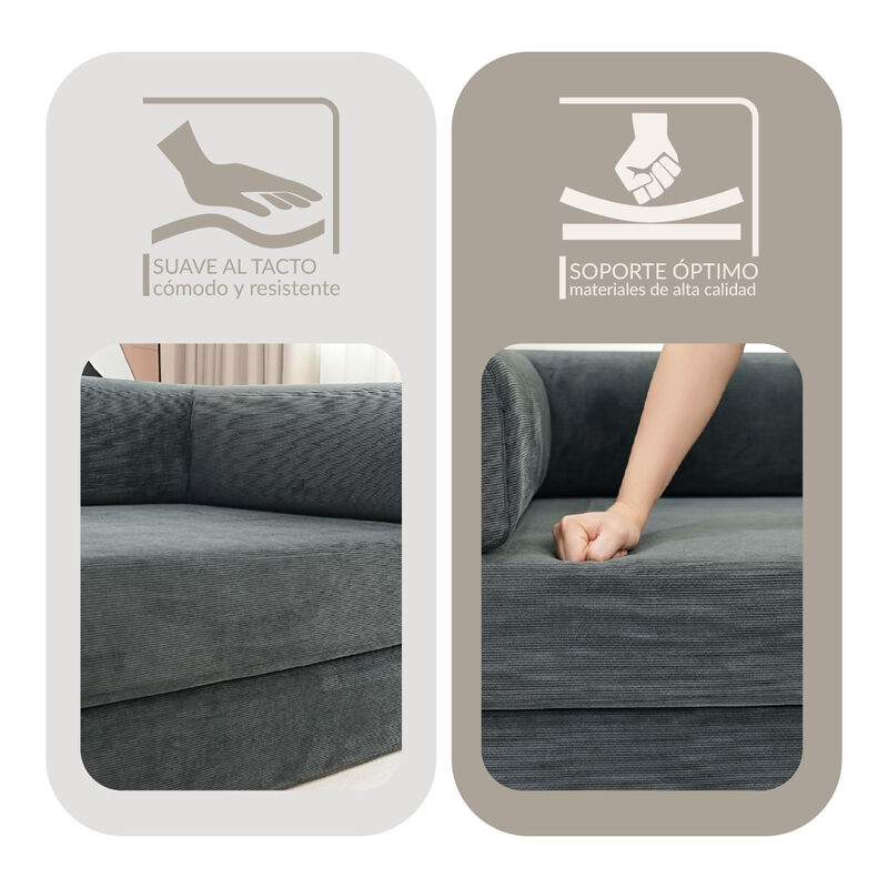 Sof&aacute; Espuma Alta densidad TENKA Light Grey 2 pl... image number null