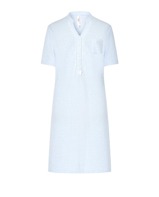 Camis&oacute;n Lencero con Encaje y Botones de Manga C... image number null