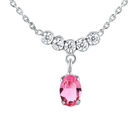 Gargantilla De Plata 925 Con Cristal Color Rose (42 + 3Cm Aprox)