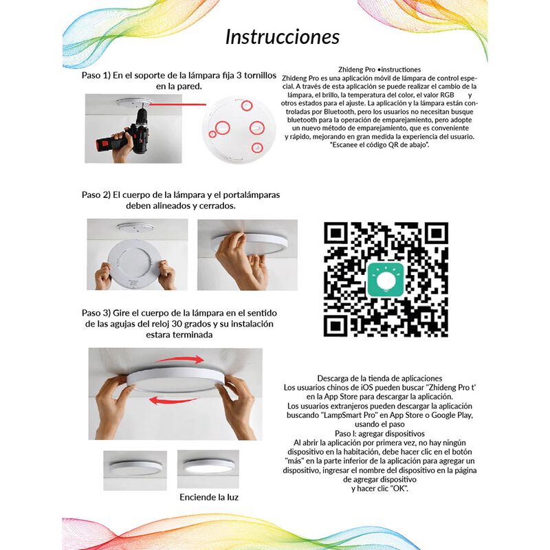 Plaf&oacute;n para techo Akari 48w Mil Luces image number null