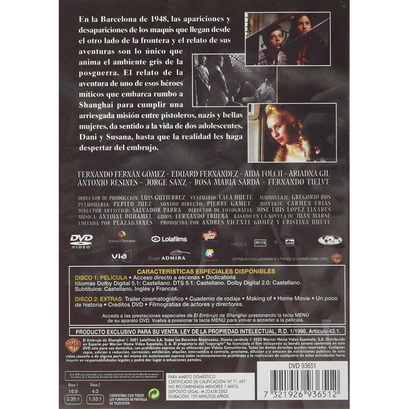 El Embrujo De Shanghai (2 Dvds) 2002 [dvd] image number null