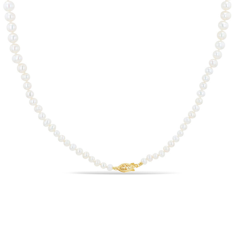 Collar Oro Amarillo 14k Con Perlas Blancas &middot; 47... image number null
