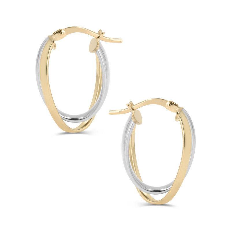 Arracadas Bicolor Oro 10k 16x11mm | Bizzarro image number null