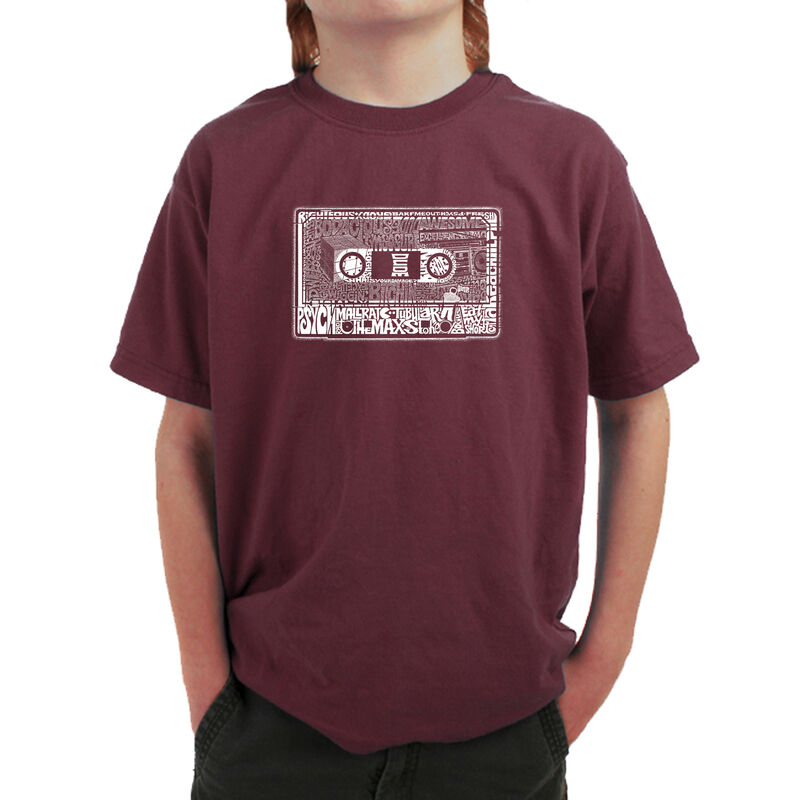Camiseta Word Art Para Ni&ntilde;o - Los 80 - Granate image number null