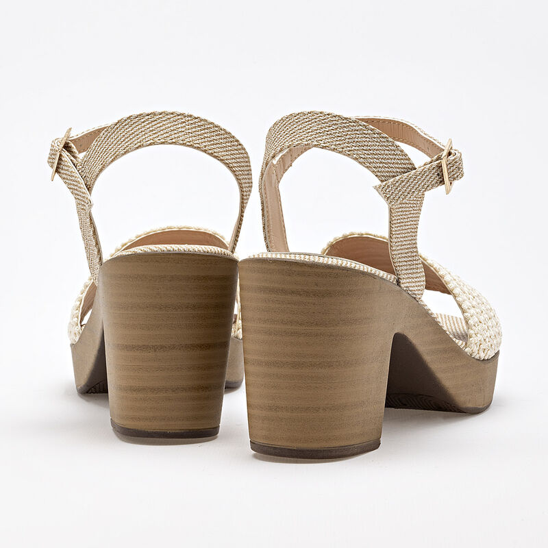 Moramora Sandalia Para Mujer Beige Cod 132563-e image number null