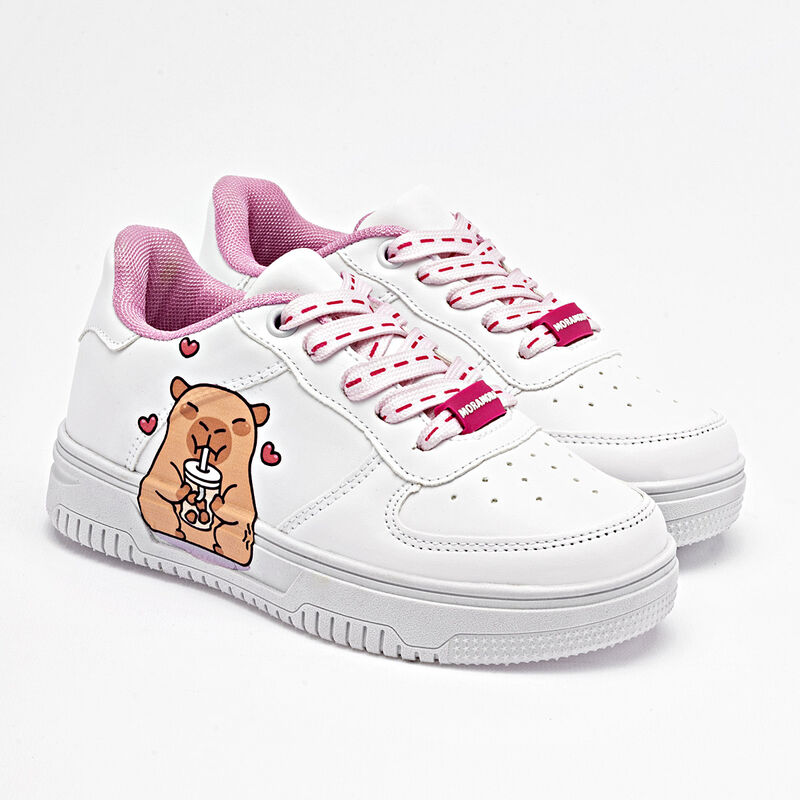 Moramora tenis para ni&ntilde;a blanco cod 141326-D image number null
