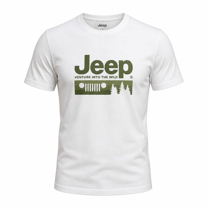 Playera Jeep Hombre Manga Corta Blanca Algod&oacute;n ... image number null
