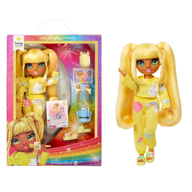 Mu&ntilde;eca De Moda Rainbow High Jr High Pj Party Su... image number null
