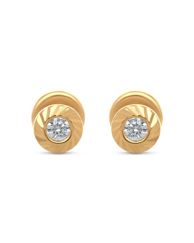 Broqueles Redondos De Oro Amarillo 14k Con 6.5p... image number null