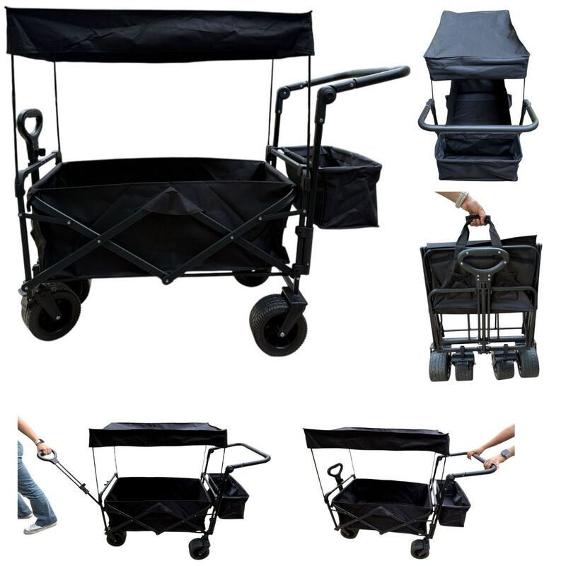 Carrito Vag&oacute;n Plegable con Ruedas,Techo, Frenos... image number null
