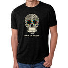 Camiseta Mezcla Premium Word Art Para Hombre - D&iacute;a de Muertos - Negro