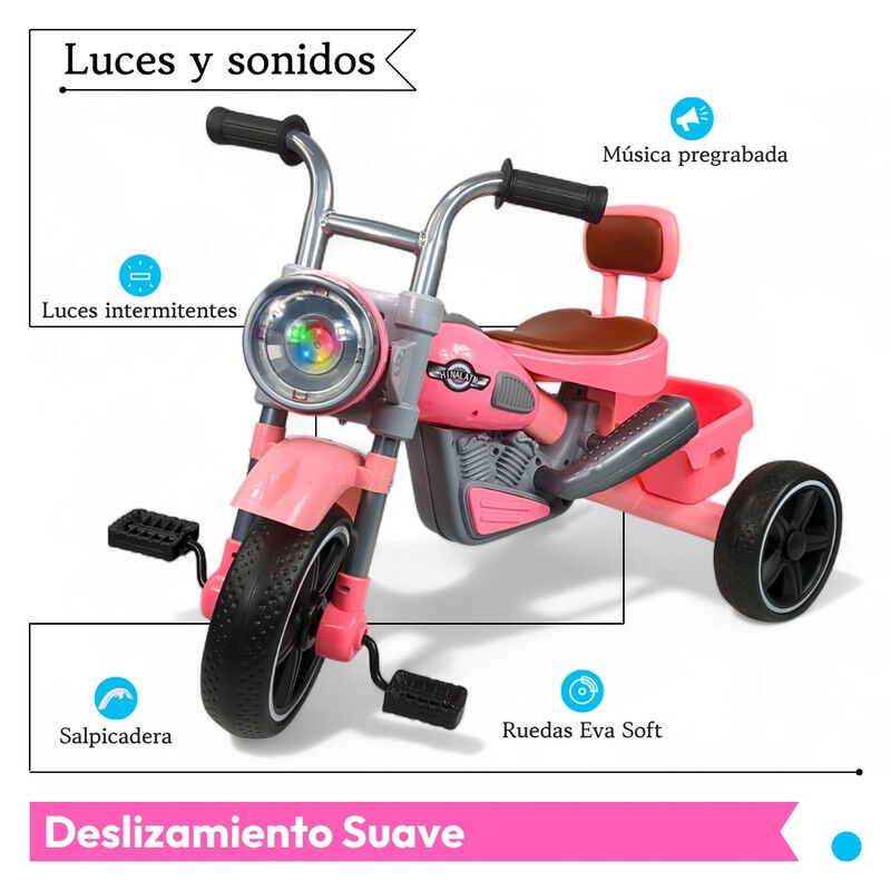 Triciclo Infantil C&oacute;modo C/ Luces y Sonido TEK-... image number null