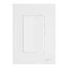Placa Armada Cristal IGOTO CRIS1005-2005 con 1 apagador sencillo de 3 módulos CLOR BLANCO