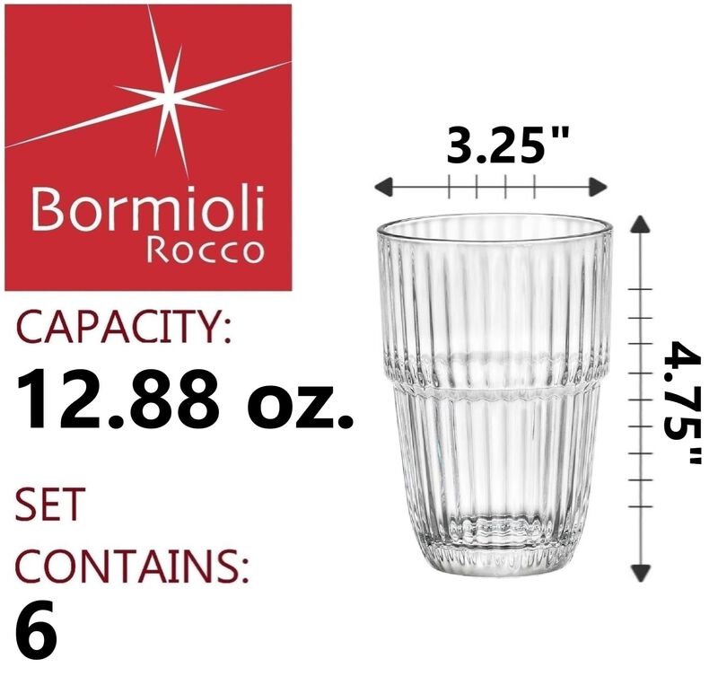 Vasos De Cristal Bormioli Rocco 365 ml Juego De... image number null