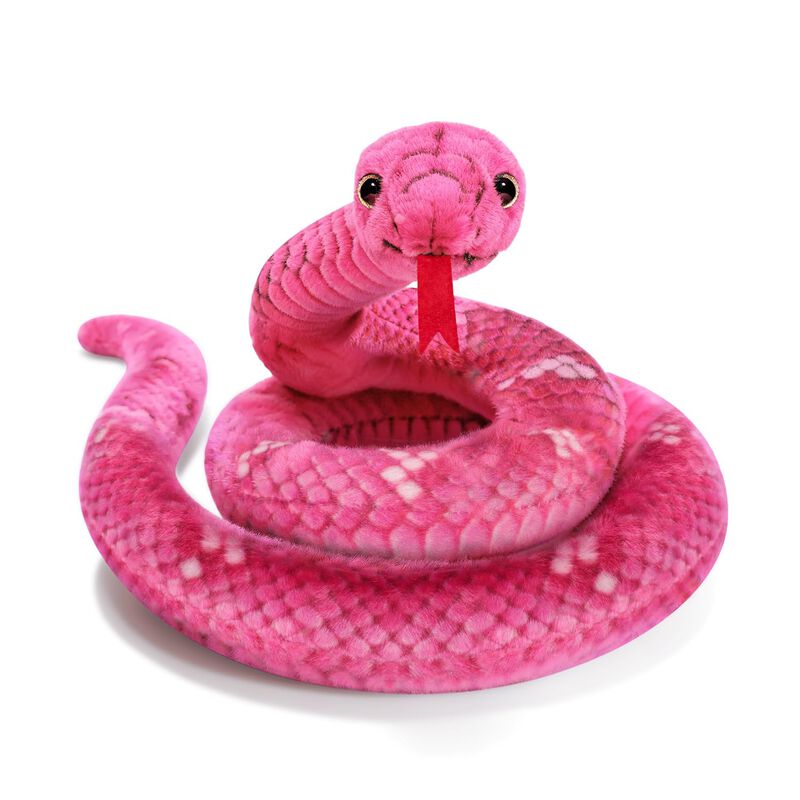 Serpiente De Peluche Mgztthw 70 Cm Rosa Realist... image number null