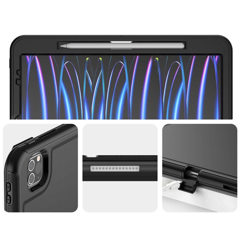 Funda Tekku Flip Para Ipad Pro 12.9 Negra A2436... image number null