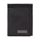 Cartera Triple Columbia Leather Para Hombre, Negra, Con Bloqueo Rfid