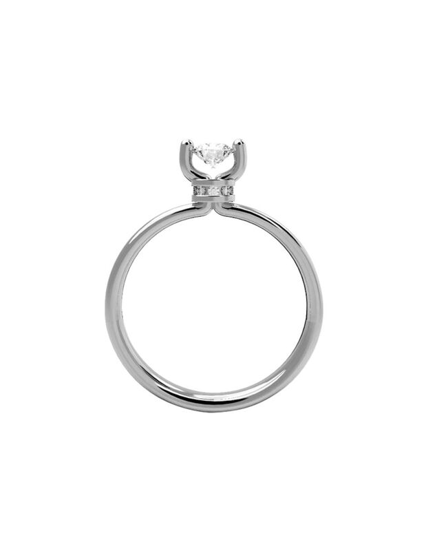 Anillo de Compromiso de 14K con Diamante de Lab... image number null