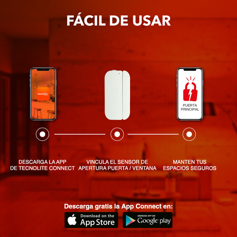 Sensor De Movimiento Wifi Puertas Y Ventanas Te... image number null